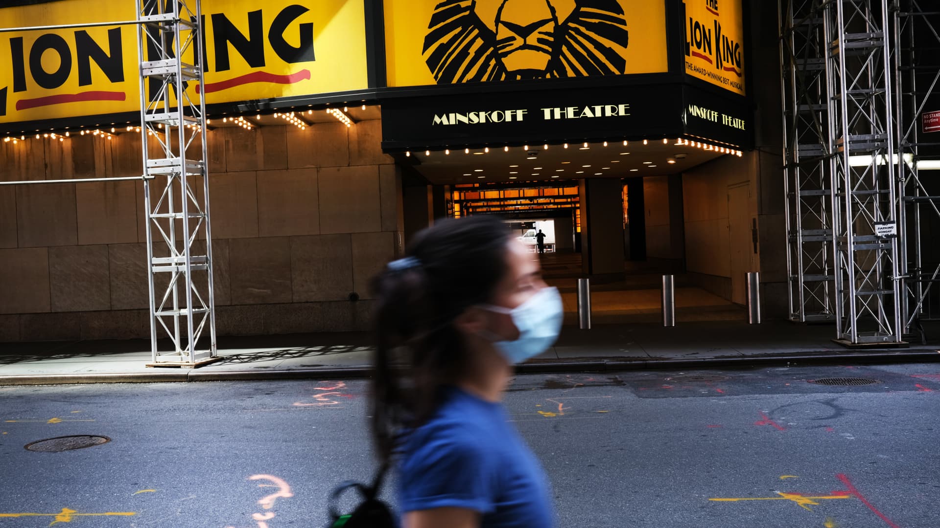 Unvaccinated tourists who travel to New York City can walk down the streets near Broadway, but they can't attend shows without an exemption.