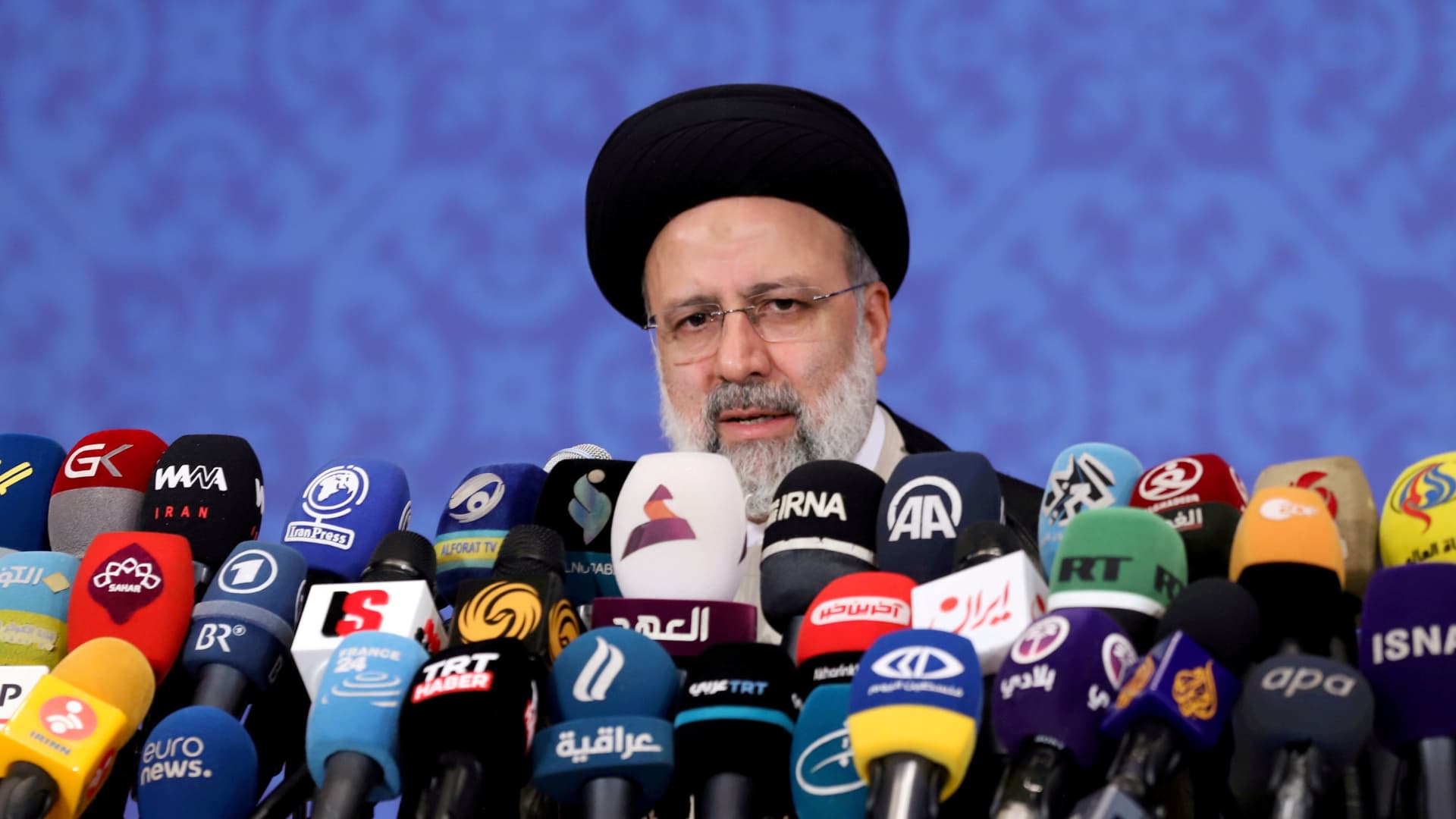 Ebrahim Raisi, who assumed office as Iran's president this month, speaks during a news conference in Tehran, Iran June 21, 2021.