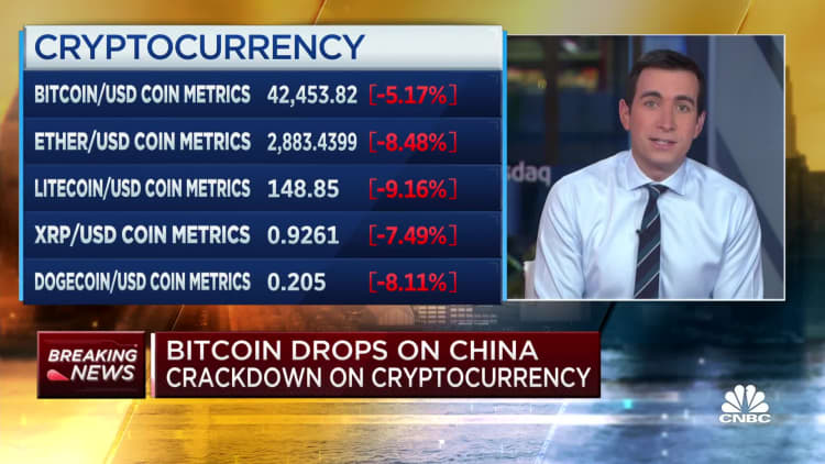 Bitcoin drops after China says crypto-related activities are illegal