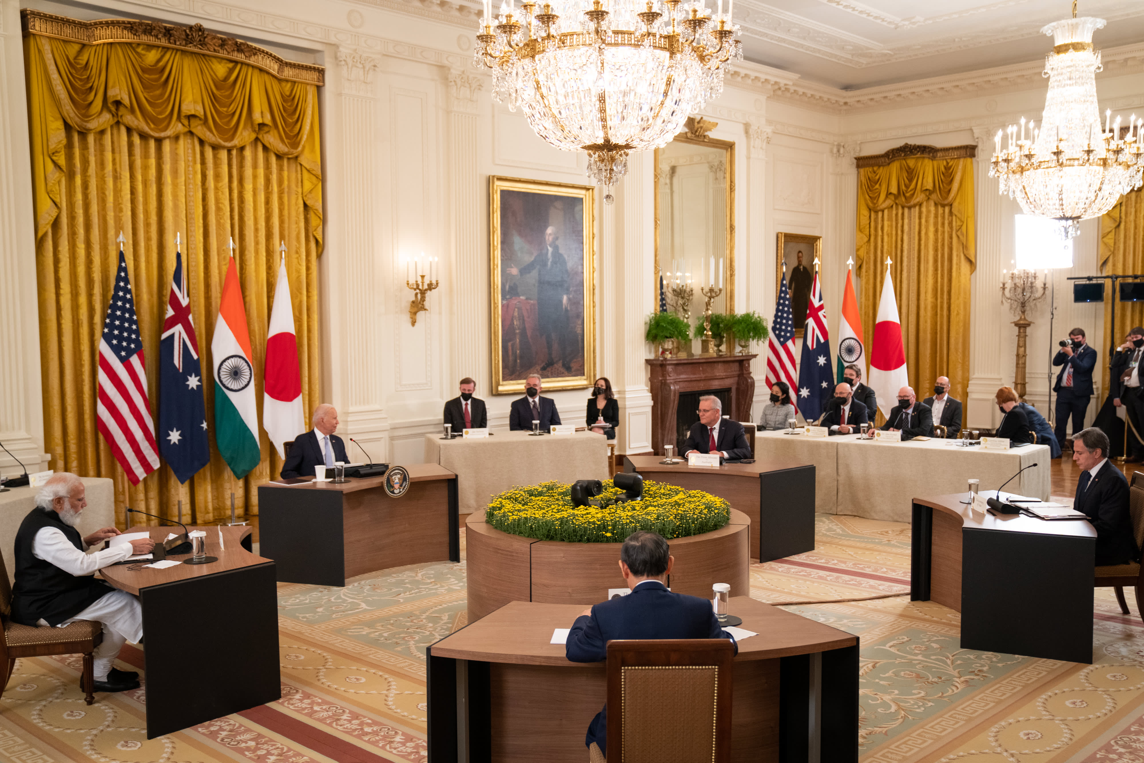 The Quad countries pledge to promote an Indo-Pacific region that is 'undaunted by coercion'