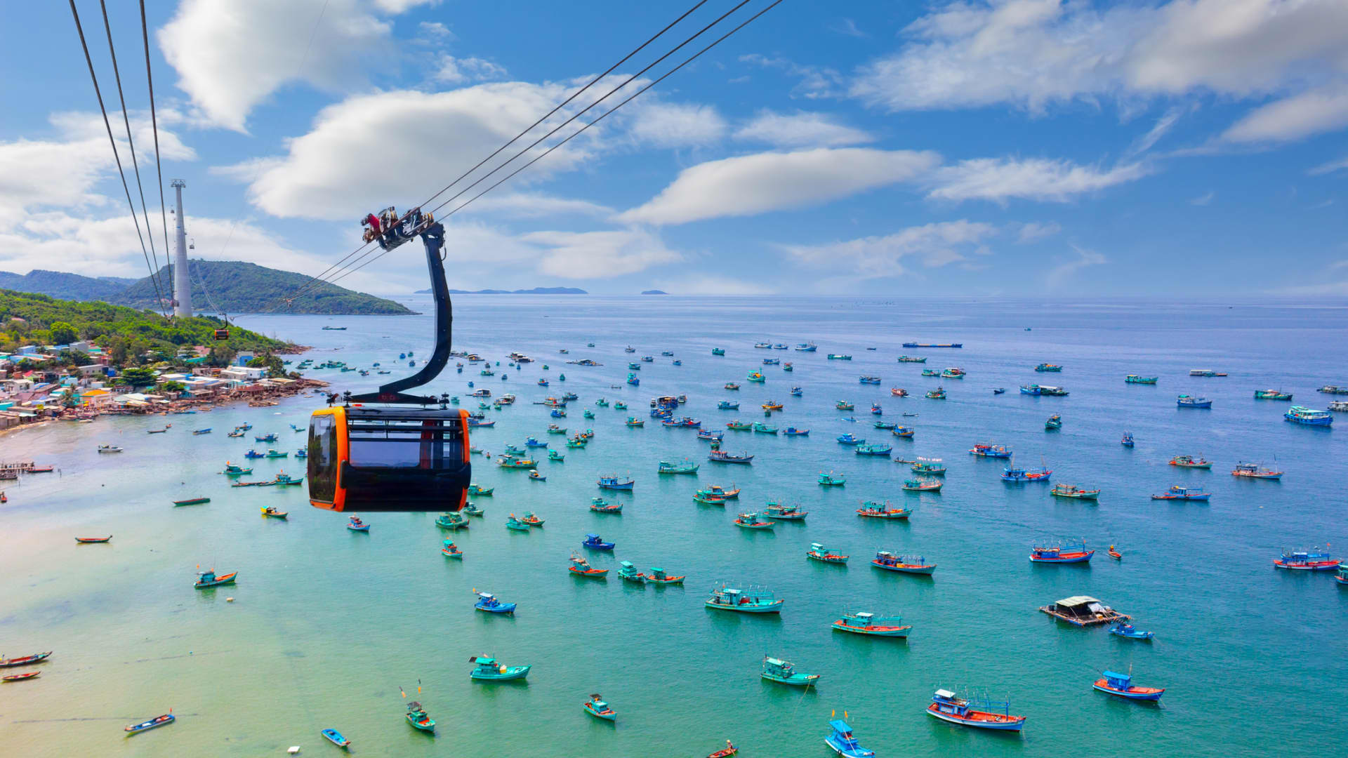 Phu Quoc's cable car is one of the longest in the world and covers a distance of nearly five miles in 15 minutes.