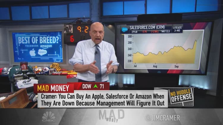 Jim Cramer explains why he thinks Apple, Amazon and Salesforce are 'best of breed' operators