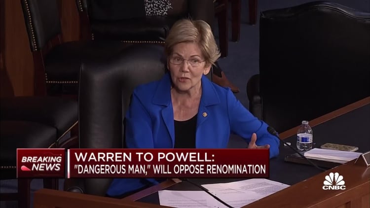 Sen. Warren calls Fed Chair Powell 'dangerous man,' will oppose renomination