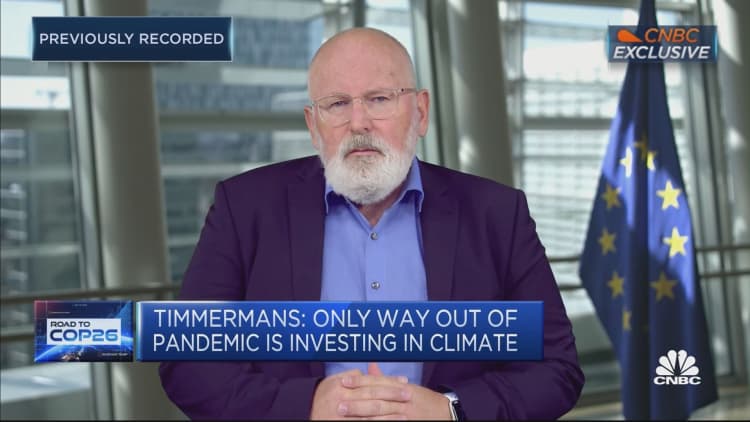 Only way out of pandemic is investing in climate: Timmermans