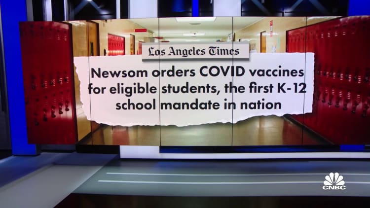 California mandates vaccines for all eligible students