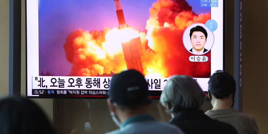 South Korean and Japanese defense stocks are rallying after North Korea fired a missile over Japan