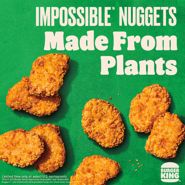 Burger King to test Impossible Foods’ meatless nuggets