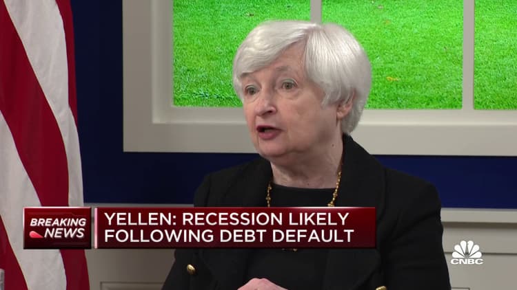 Treasury Secretary Yellen on debt ceiling: We would likely experience recession if debt limit is hit