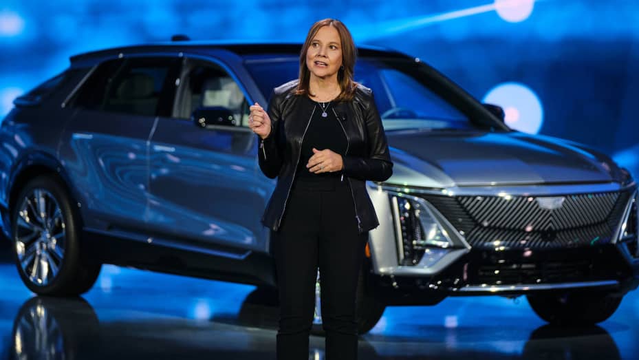 GM CEO Mary Barra and Cadillac Lyriq