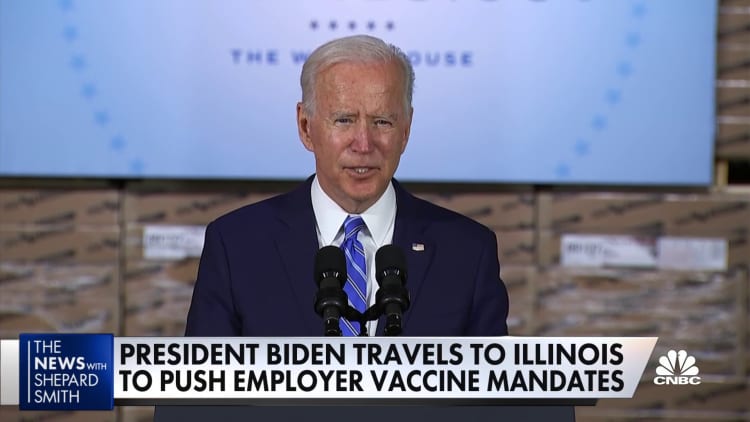 President Biden pushes employers to require vaccinations