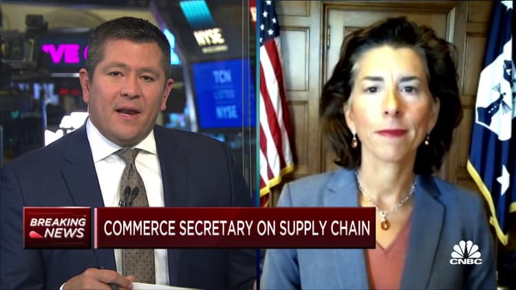 Raimondo: Effects from supply chain disruptions to last well into 2022