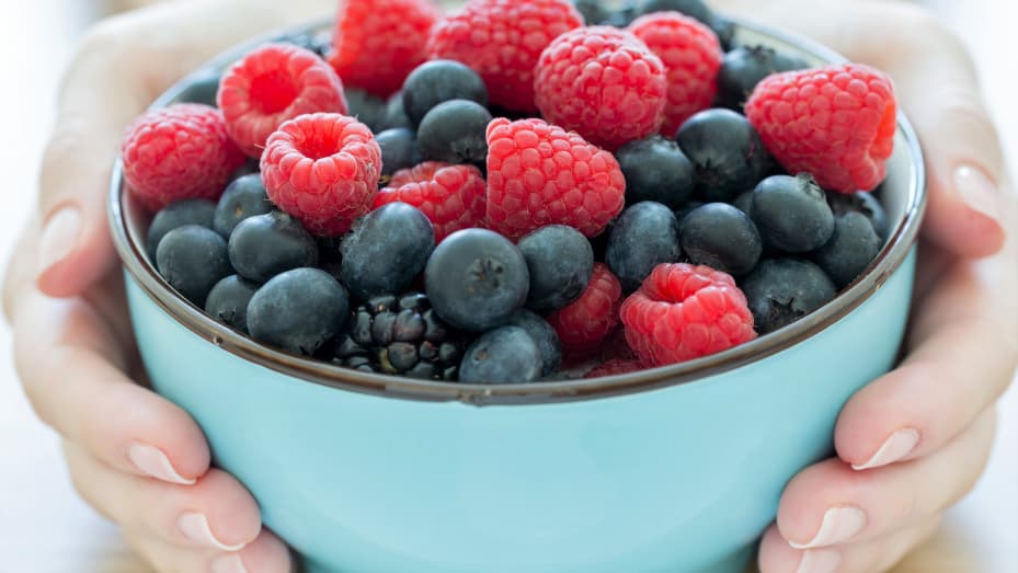 Berries are delicious and also low in sugar.
