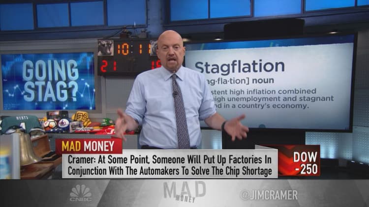 Jim Cramer believes investors should not panic about stagflation just yet