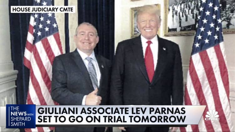 Giuliani associate Lev Parnas goes on trial tomorrow