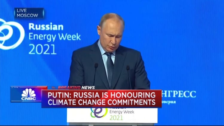 Fighting climate change is our common task, Putin says, but the big work is ahead of us