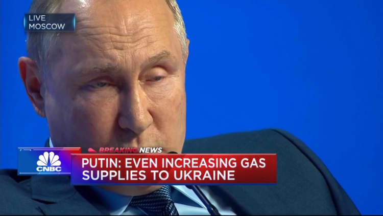 Putin: Russia has increased its gas supplies to Europe by 15% this year