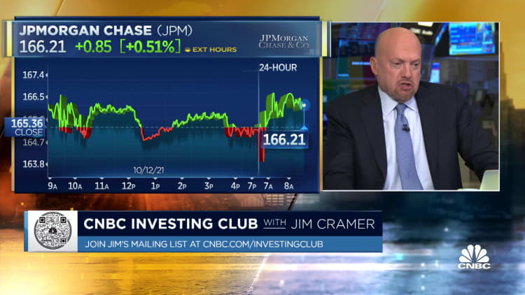 Jim Cramer reacts to earnings from JPMorgan, BlackRock