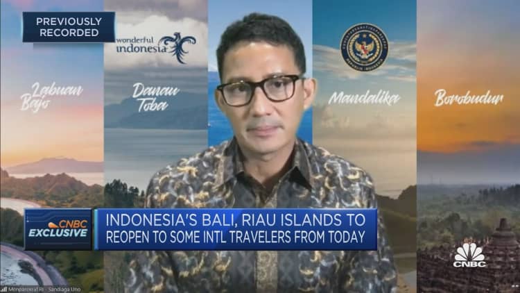 Indonesia's reopening to international travelers will be done with caution, says tourism minister
