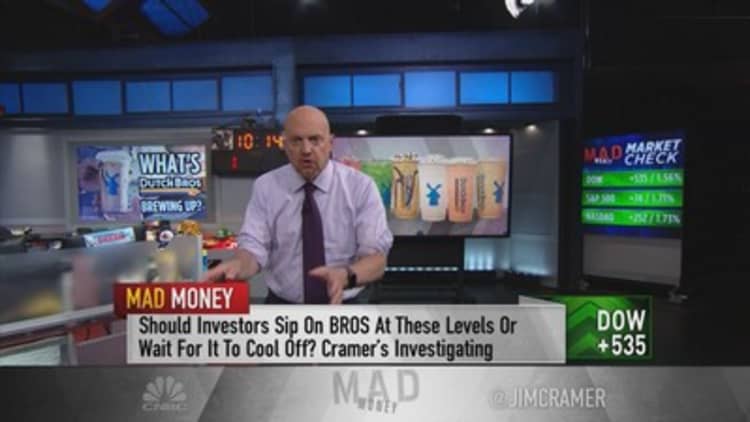 Jim Cramer analyzes Dutch Bros. Coffee, says the stock is too hot to recommend right now