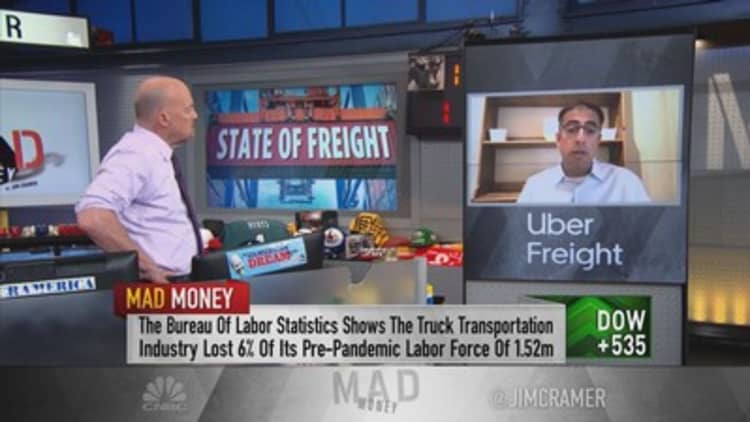 Watch Jim Cramer's full interview with Uber Freight head Lior Ron