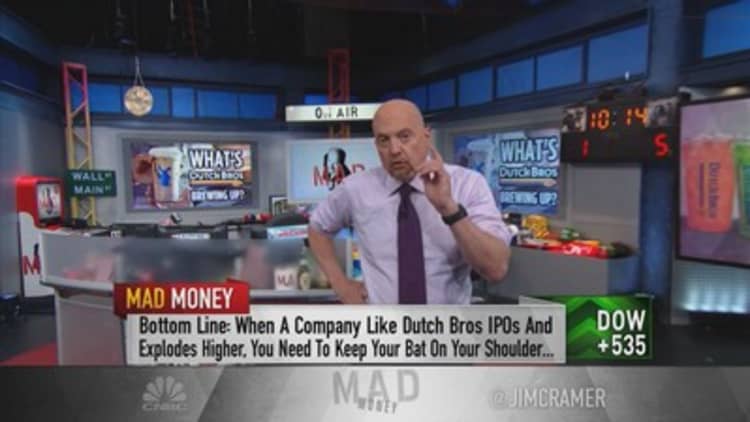 Jim Cramer says he'd buy Dutch Bros. Coffee once its stock trades below this price