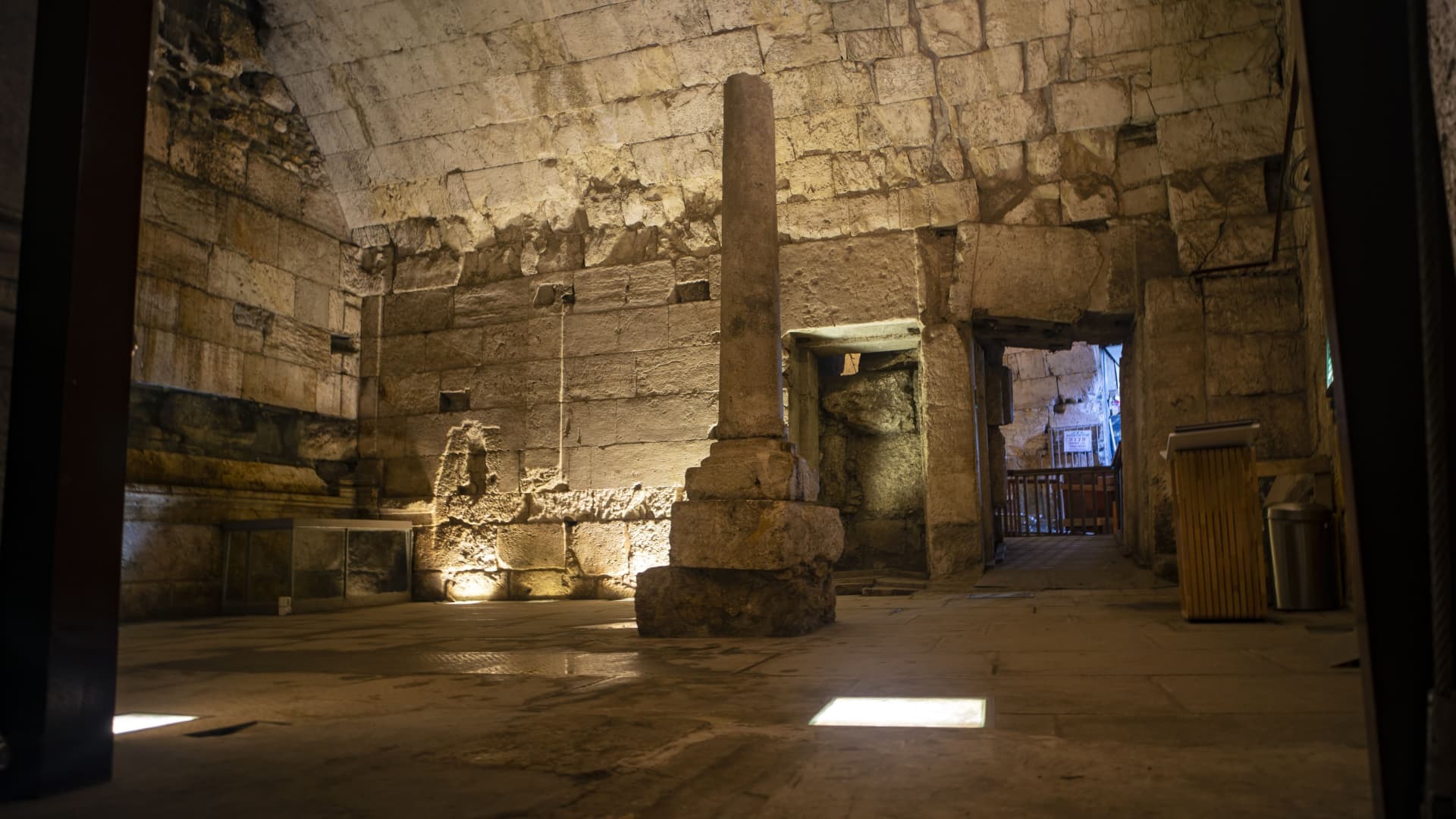One of two chambers of a building discovered outside the Western Wall.