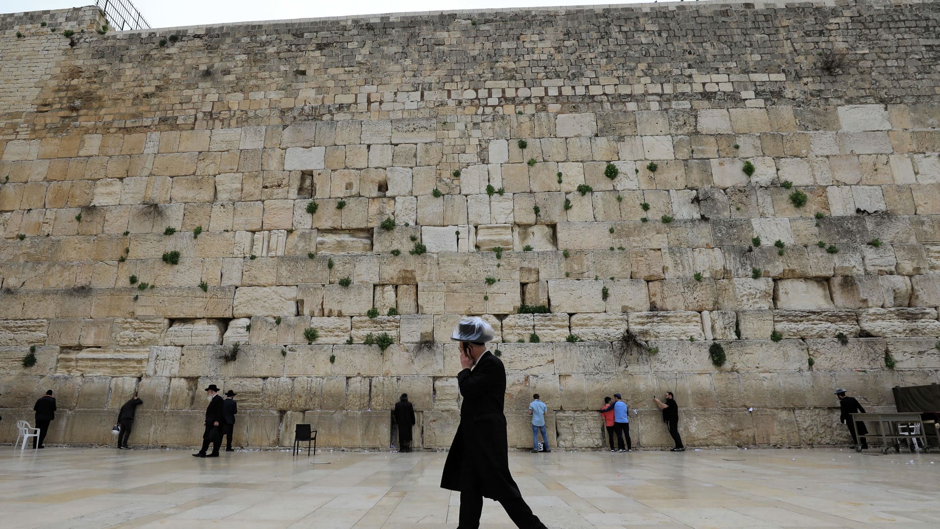 About 10% of the original Western Wall is visible today, with most buried behind construction in the Old City's Muslim Quarter as well as beneath the ground.