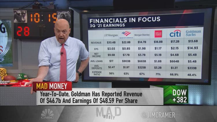 Jim Cramer says strong bank earnings have changed the tone of the stock market