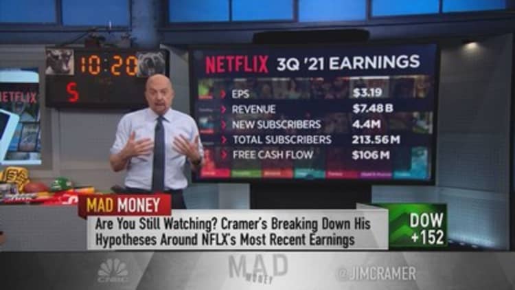 Jim Cramer recommends buying the post-earnings dip in Netflix shares