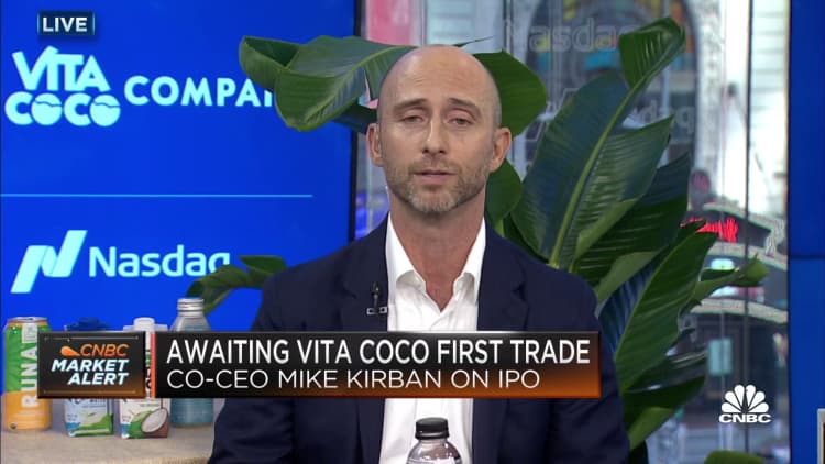 Vita Coco goes public via IPO, starts trading on Nasdaq at $15 a share