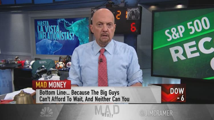 Jim Cramer says investors cannot wait for inflation to peak before they start to buy stocks
