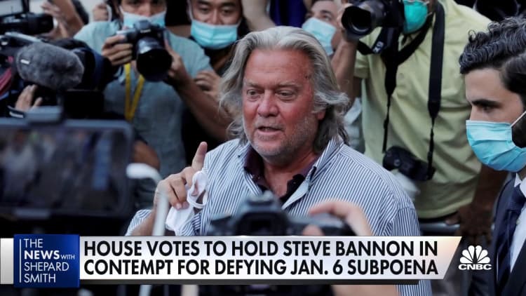 Will the Dept. of Justice proceed with prosecution against Bannon?