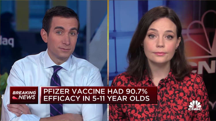 Pfizer Covid-19 vaccine shows 90.7% efficacy in 5 to 11 year olds