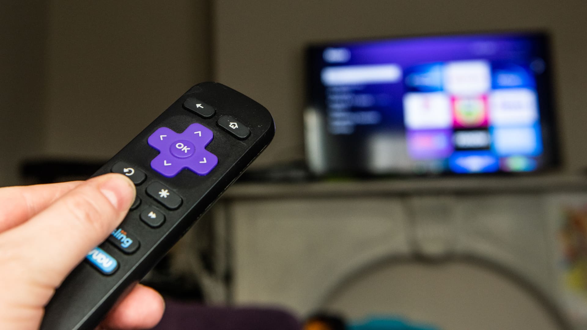 A Roku Inc. remote in an arranged photograph in Hastings-on-Hudson, New York, May 2, 2021.