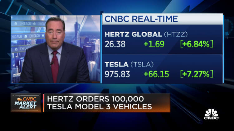 Hertz orders 100,000 Tesla Model 3 vehicles