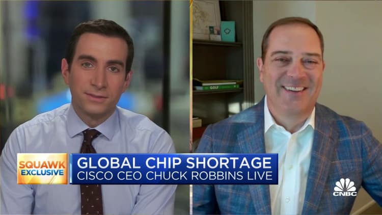 Cisco CEO Robbins on global chip shortage: We have a ways to go