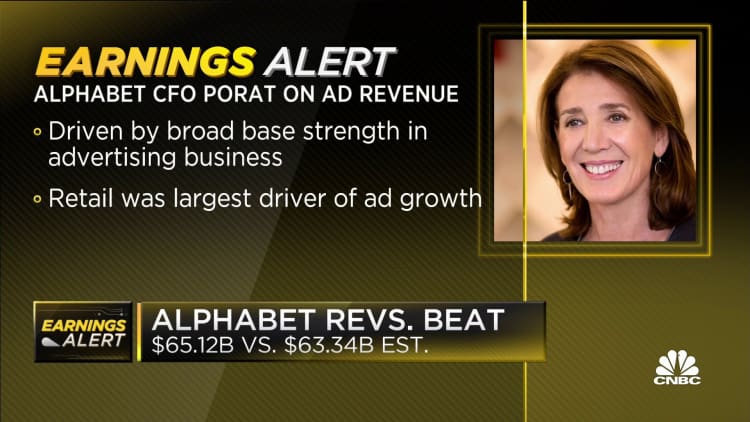 Alphabet CFO Porat says ad revenue was driven by retail