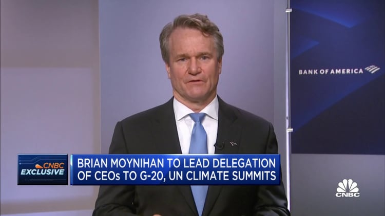 BofA's CEO Moynihan to lead delegation of CEOs to G-20, U.N. Climate Summit