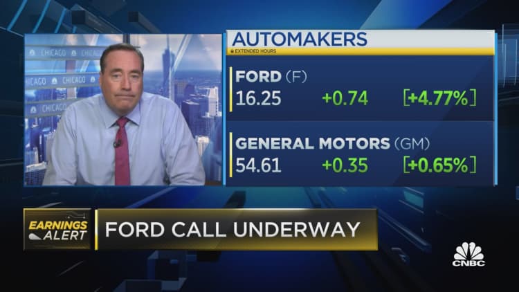 Shares of Ford jump after reporting a big beat on top and bottom lines