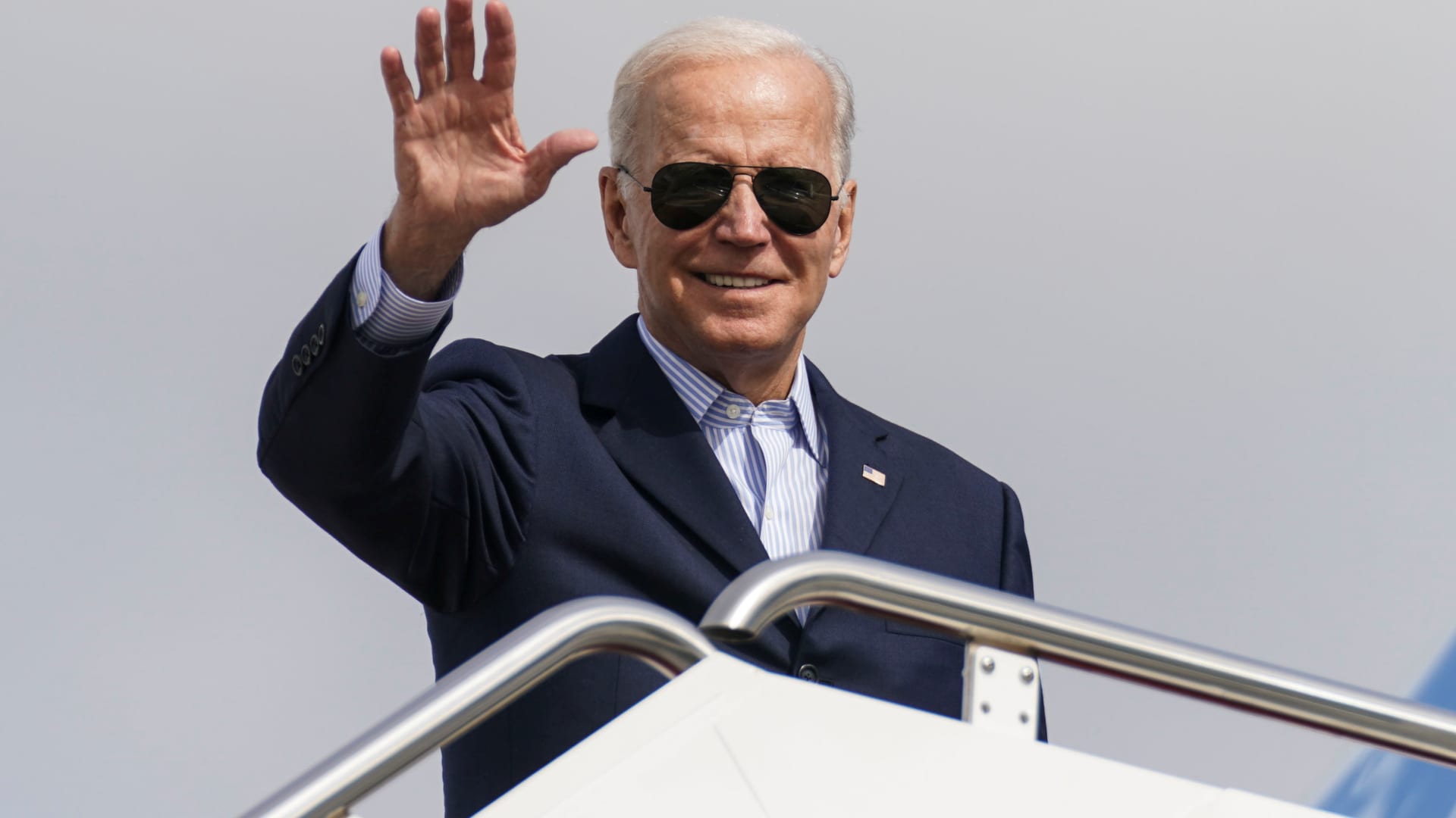 U.S. President Joe Biden boards Air Force One as he departs Washington on travel to Italy from Joint Base Andrews, Maryland, October 28, 2021.