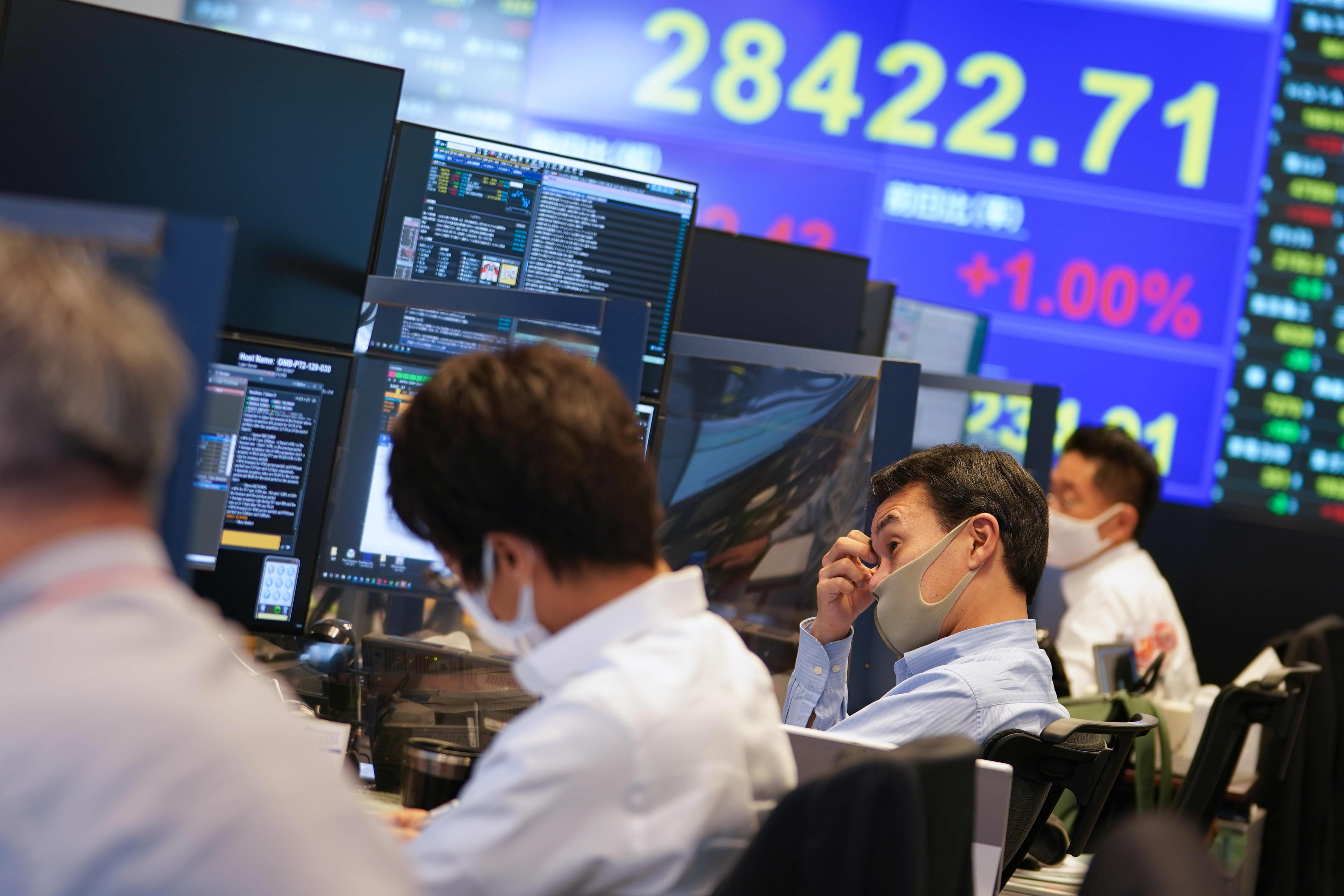 Japan, South Korean stocks drop 1%; investors monitor bitcoin volatility