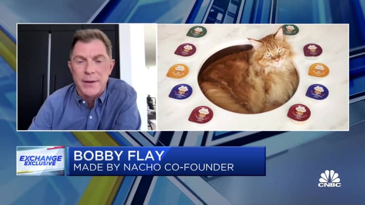 I've been a cat guy my whole life, says Bobby Flay on why he developed cat food brand, Made by Nacho