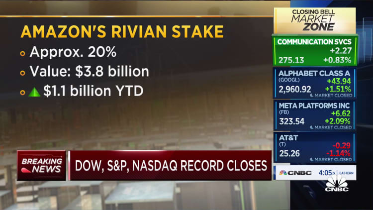 Amazon reveals 20% stake in Rivian