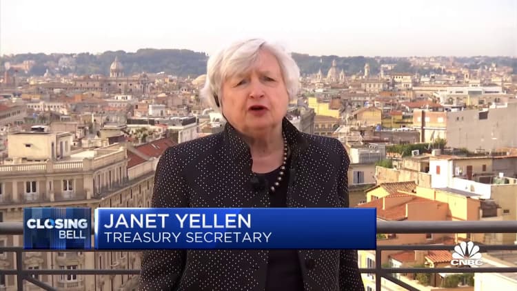 Treasury Secretary Yellen says it will take time to fix supply chain issues