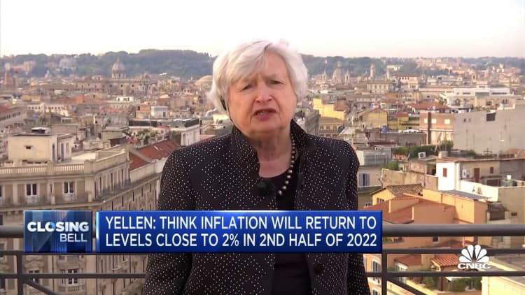 Secretary Yellen: I think inflation will return to levels close to 2%