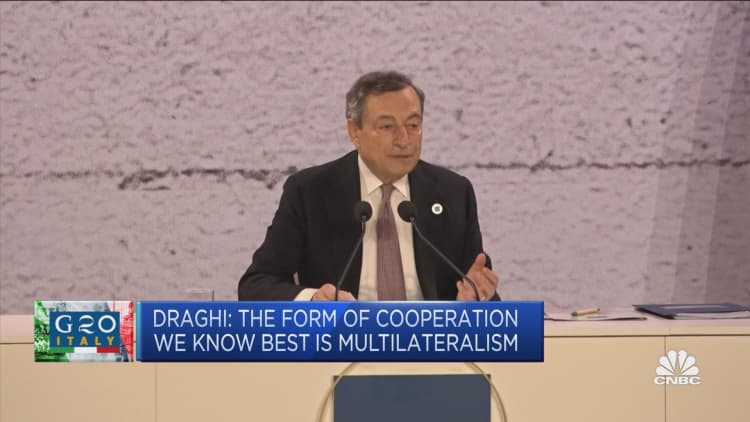 Italy's Draghi: 'Something has changed' at the G-20 as they agree to do more on climate change