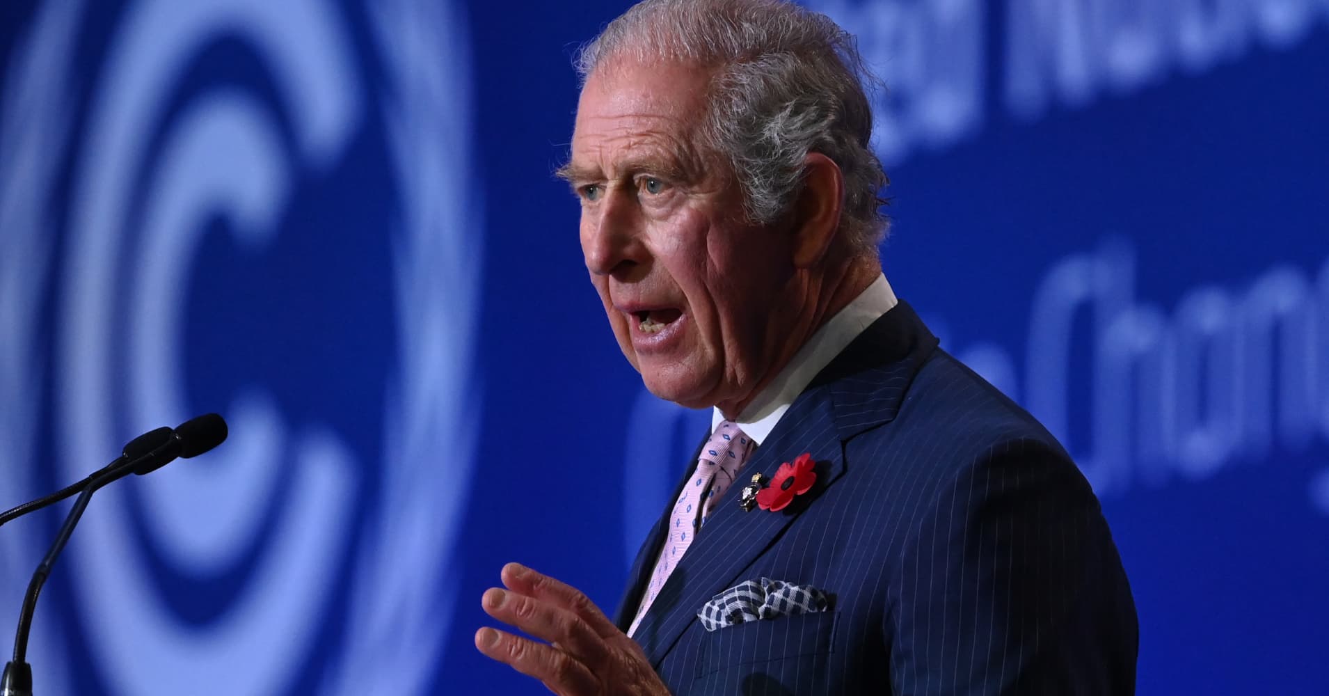 Prince Charles, Prince of Wales speaks during the opening ceremony of the UN Climate Change Conference COP26 at SECC on November 1, 2021 in Glasgow, United Kingdom.