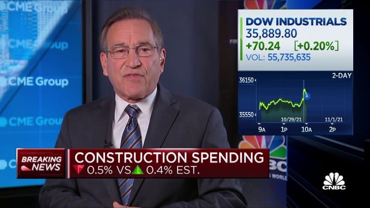 Construction spending misses, ISM Manufacturing Index beats estimates
