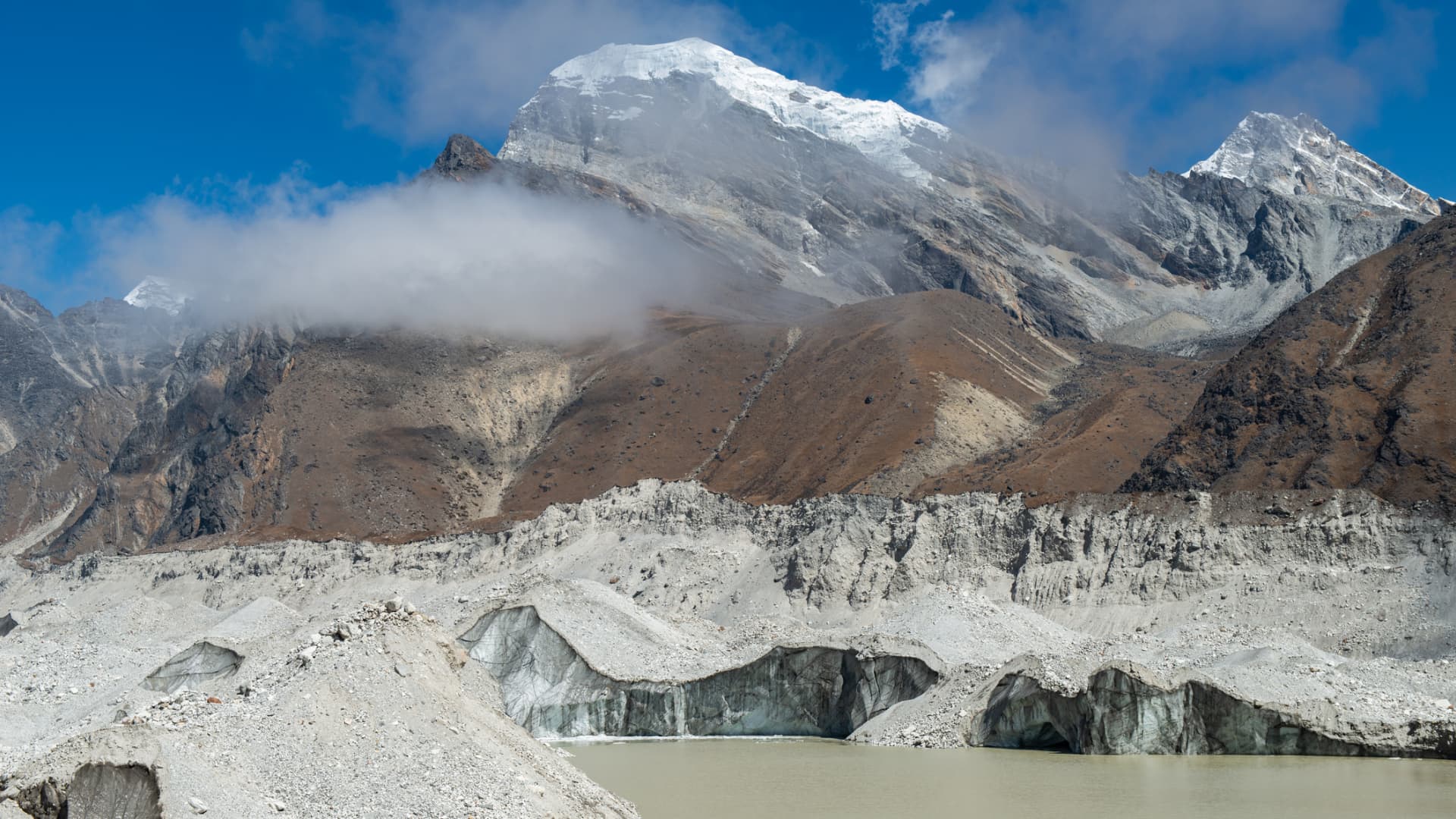 Glaciers are important indicators of global warming and climate change.