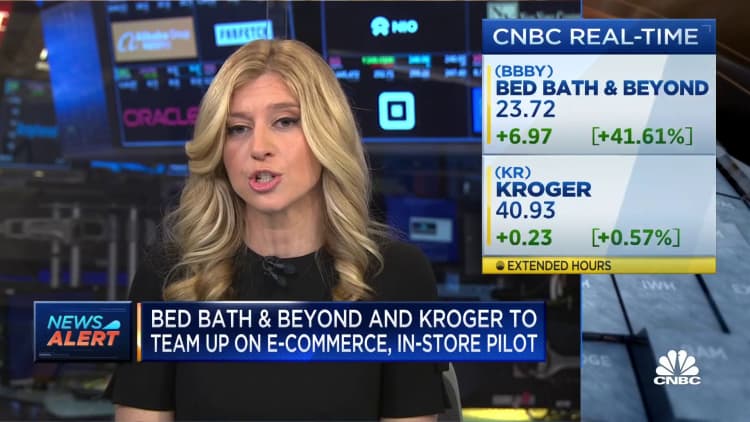 Bed Bath & Beyond and Kroger team up on e-commerce, in-store pilot